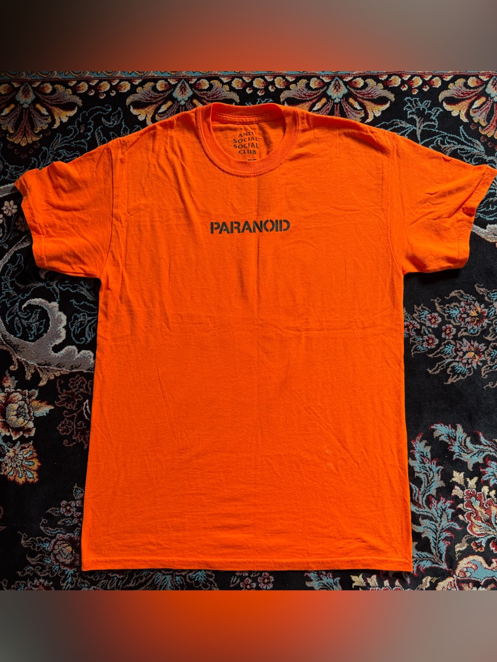 Anti Social Social Club Paranoid Graphic T-Shirt - Orange - medium